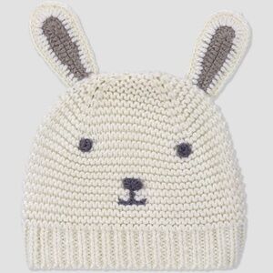 Carter's JOY Baby White Knit Bunny Hat NWT